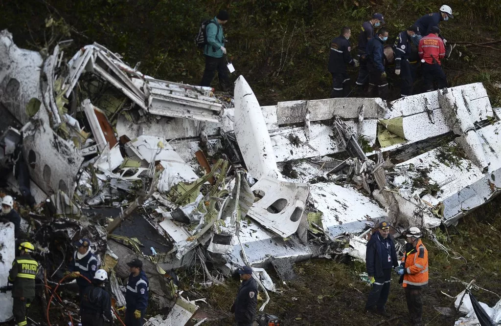 El avión se estrelló en un cerro del municipio de La Unión, Antioquia, y dejó un saldo de 71 personas muertas / AFP.