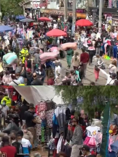 Compradores llegan al sector de San Victorino para hacer sus compras de 'Black Friday'.