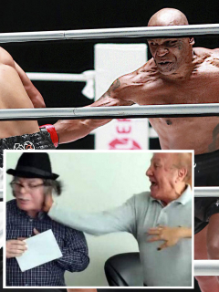 Mike Tyson y Roy Jones Jr. en su pelea del domingo 29 de noviembre de 2020, de la cual salieron varios memes.