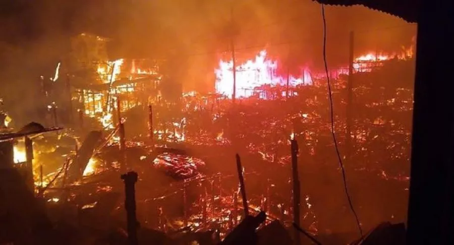 Incendio en Riosucio, Chocó.