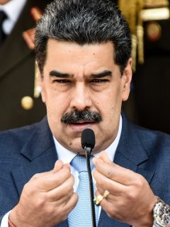 Nicolás Maduro en un acto público en Caracas, Venezuela.