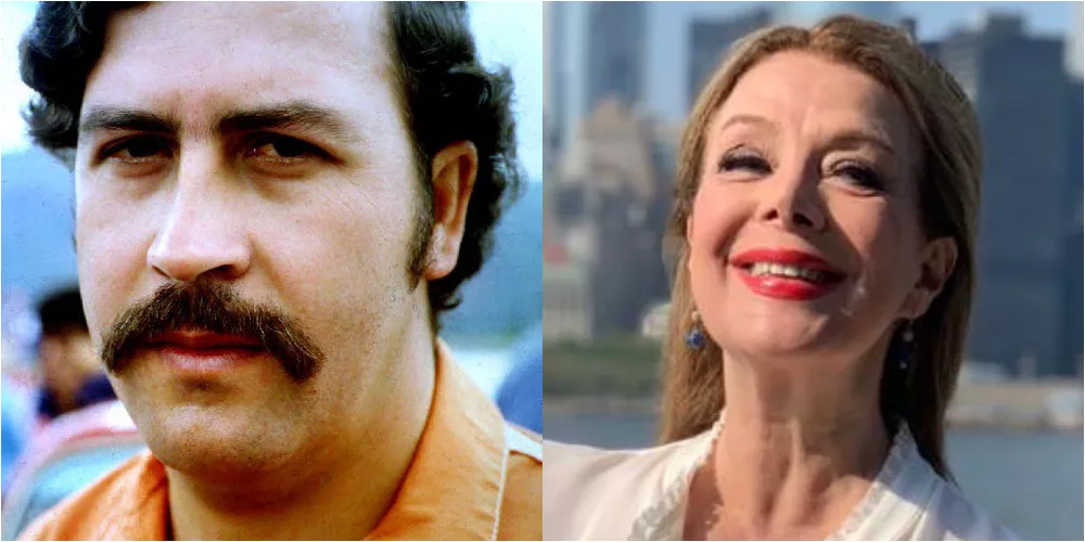 Fotomontaje de Pablo Escobar y Virginia Vallejo, quienes tuvieron relación.