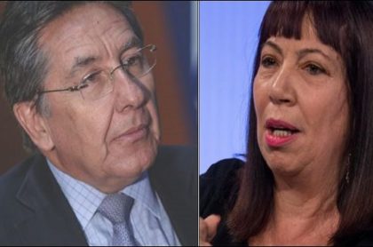 Néstor Humberto Martínez y María Jimena Duzán, que discutieron en entrevista en la W Radio por caso 'Santrich'