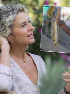 Margarita Rosa de Francisco, en foto de 2019, que publicó fotos de peces afectados por Hidroituango en el río Cauca