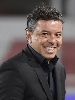 Marcelo Gallardo, quien no llegará a la Selección Colombia, durante un partido de River Plate.