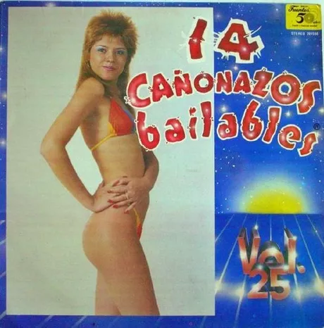 Carátula de '14 cañonazos bailables', volumen 25 (1985).