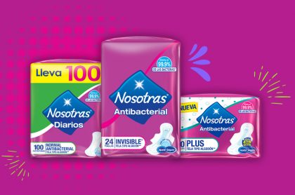 Características de toallas y protectores Nosotras antibacterial