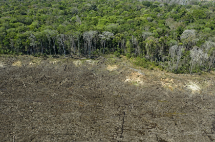 Vista aérea de un área deforestada cerca de Sinop, estado de Mato Grosso, Brasil, el 7 de agosto de 2020.