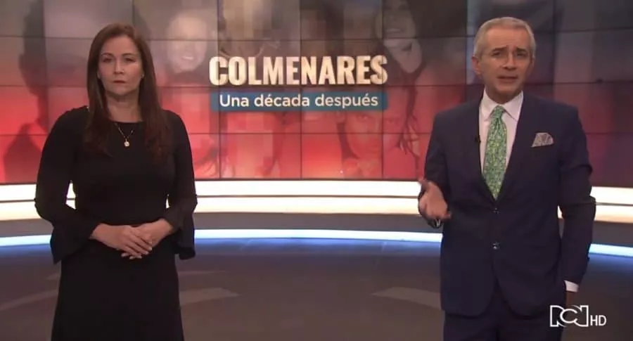 María Elena Romero y Juan Eduardo Jaramillo, presentador especial sobre el caso Colmenares, que se metió al top 10 del 'rating' de RCN y Caracol.
