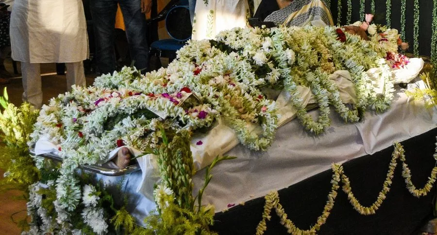 Funeral en India de hombre fallecido por coronavirus (imagen de referencia).