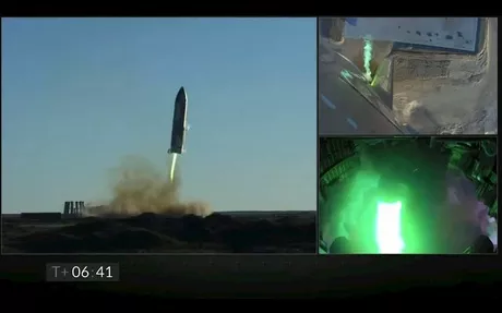 El  prototipo de una gigantesca nave con la que la compañía SpaceX pretende llevar a los primeros humanos a Marte explotó durante el aterrizaje / EFE.