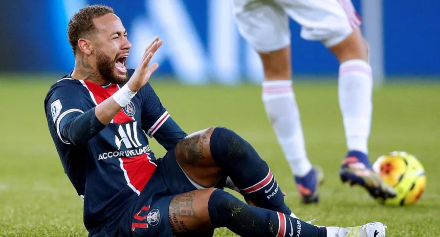 La durísima lesión de Neymar en el partido entre el PSG y Lyon, en Liga de Francia hoy.