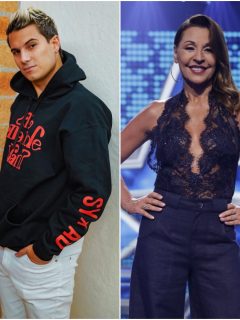 Foto de Pipe Bueno y Amparo Grisales, a propósito de pregunta que hizo ella sobre hijo de él y Luisa W
