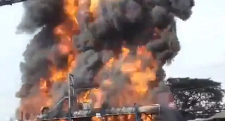 Incendio en fábrica de Incauca, en El Ortigal, Cauca