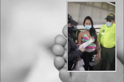 Captura de Yarisel Albarrán Albarrán, joven de nacionalidad venezolana acusada de matar a su bebé de 8 meses, en Bucaramanga
