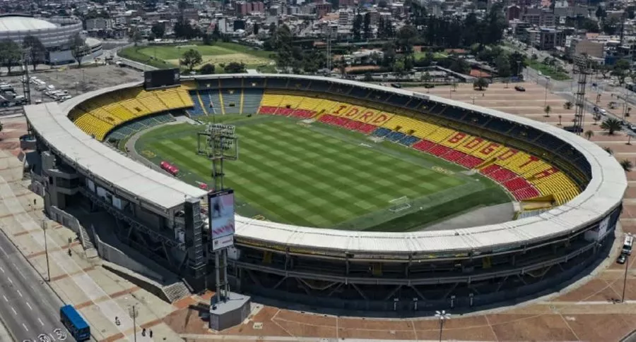 Imagen del estadio El Campín, que recibirá la final Santa Fe vs. América sin público.