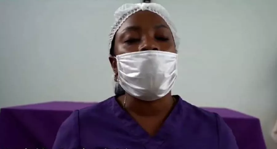 Enfermera que denuncia que les deben 4 meses de sueldo en el hospital San Francisco de Asís, Chocó