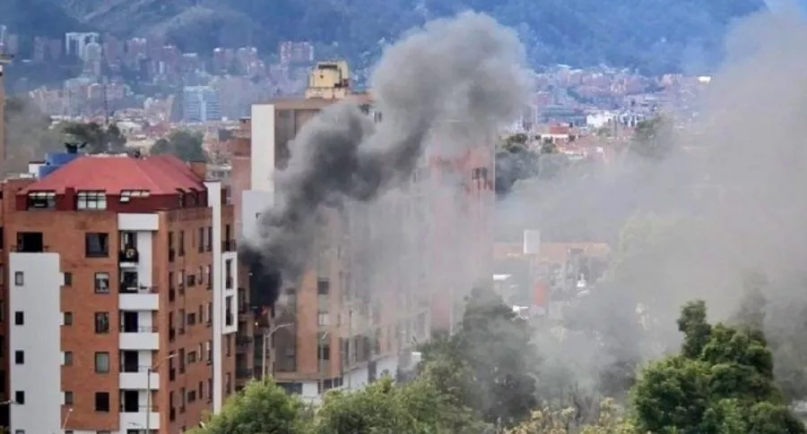 Incendio en apartamento del norte de Bogotá, este 17 de diciembre
