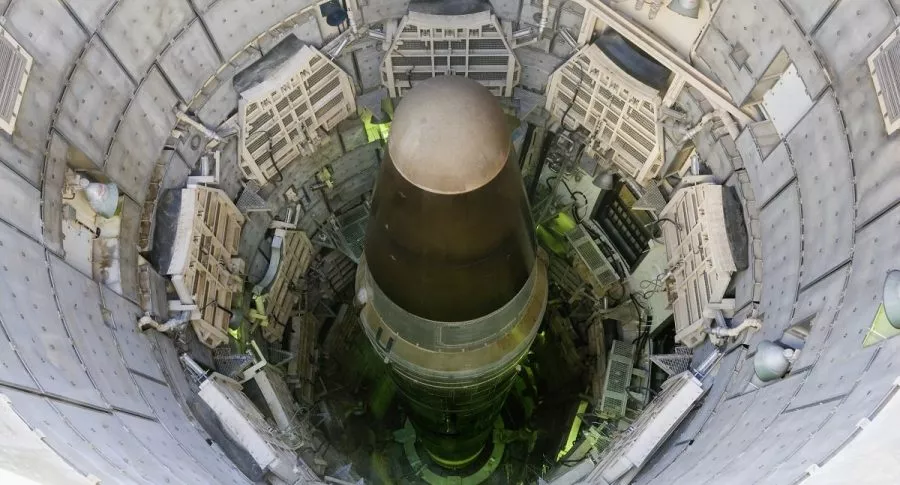 Imagen de referencia de un misil nuclear intercontinental en Arizona, Estados Unidos.