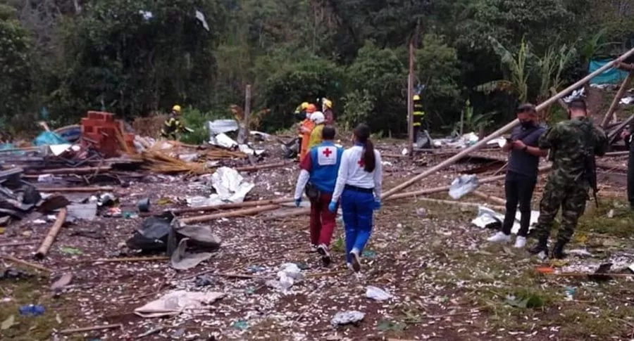Explosión en Líbano Tolima: 8 heridos fueron trasladados a Bogotá.