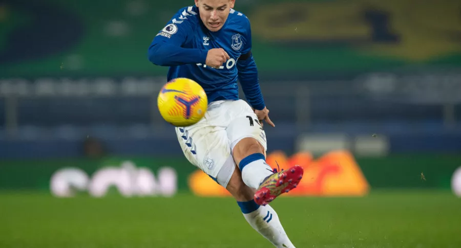 James Rodríguez, cuyo equipo, el Everton, firmó un nuevo acuerdo comercial con RushBet.co