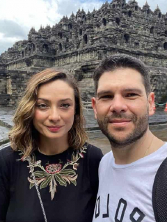 Foto de Mónica Jaramillo y Luis Eduardo Valencia, quienes celebraron 10 años de casados