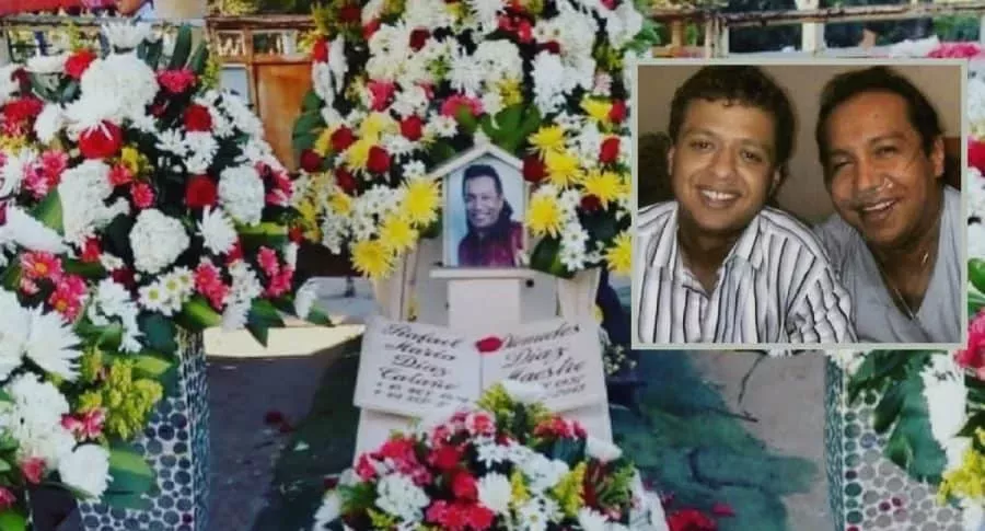 Fotos de la tumba de Diomedes Díaz y de él con su hijo Rafael Santos, que contó cómo murió 'el Cacique de La Junta' y lo último que le dijo. 