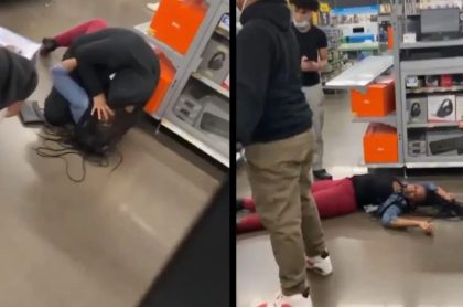 Mujeres peleando en supermercado de Estados Unidos por una PS5.