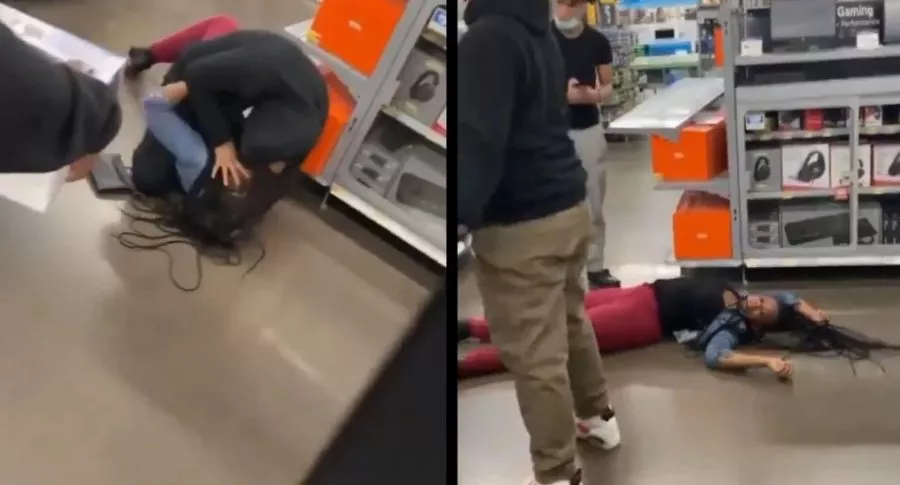Mujeres peleando en supermercado de Estados Unidos por una PS5.