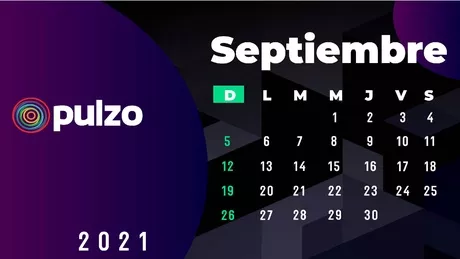 Calendario de septiembre del 2021, con los días festivos de Colombia.