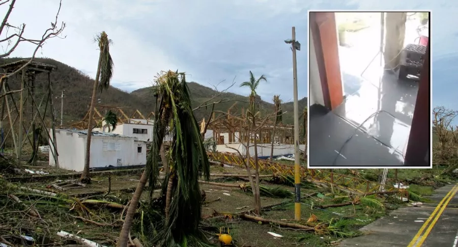 Foto de Providencia del 19 de noviembre, dos días después del paso del huracán Iota.