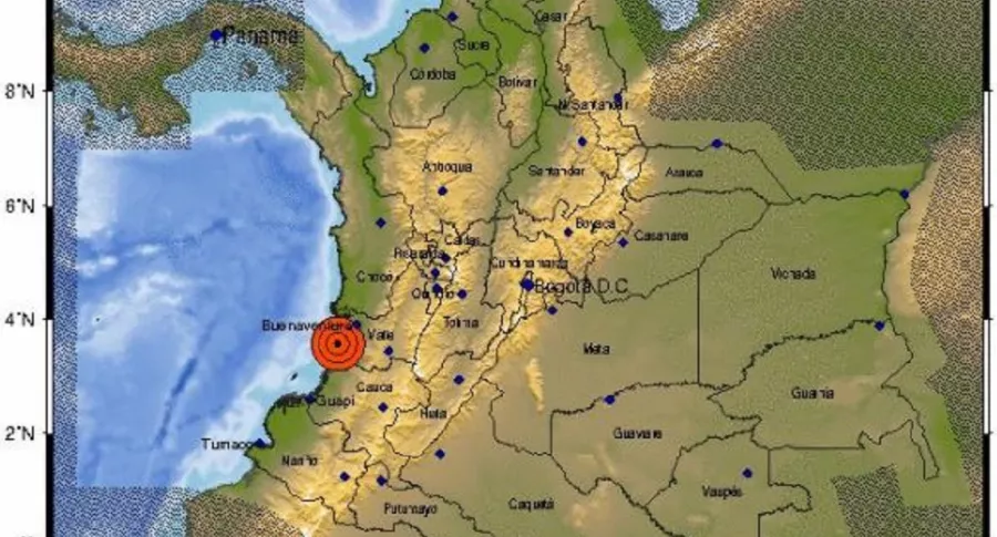 Imagen del temblor de magnitud 4.5 que se registró este 28 de diciembre en el Pacífico