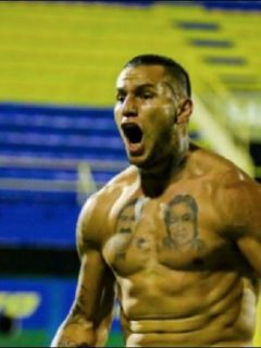 Raúl Bobadilla, jugador que se bajó la pantaloneta para festejar gol de Guaraní a Libertad de Paraguay