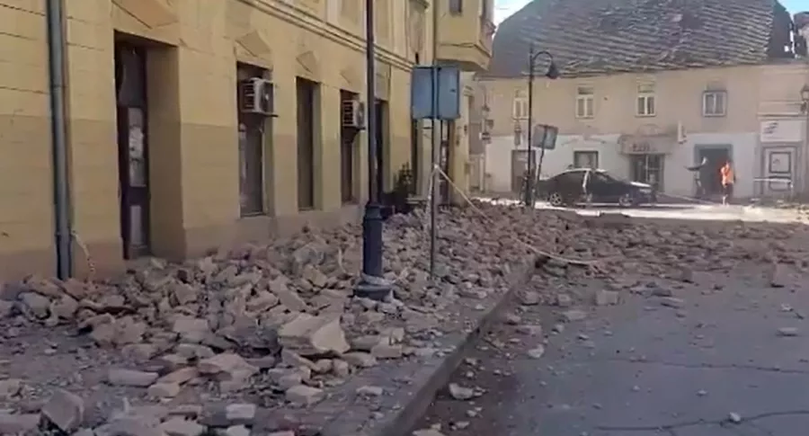 Impactante imagen de la ciudad de Petrinja, Croacia, luego de sufrir potente terremoto