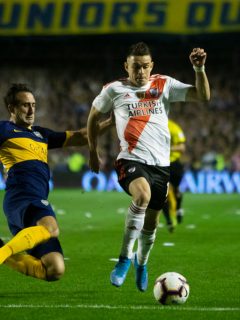 Foto de la semifinal de la Copa Libertadores 2019 ilustra nota sobre el primer Boca vs. River del 2021 con presencia colombiana