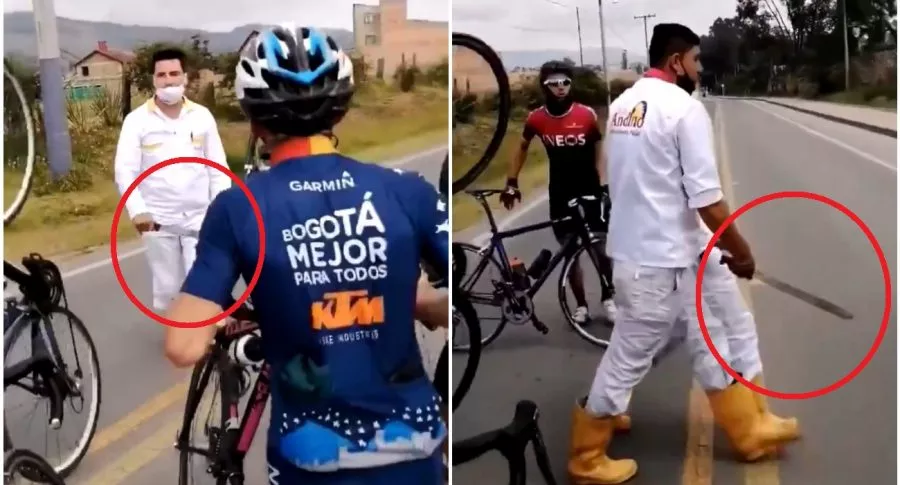 Transportador de Pollo Andino les sacó machete a ciclistas que le reclamaron por matar a un perro