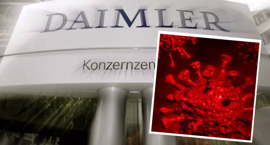 Logo de la empresa multinacional automotriz alemana Daimler, de la cual se supo que en una de sus fábricas se halló coronavirus en varios repuestos para carros.
