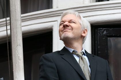 julian Assange, nominado al Premio Nobel de la Paz 2021, en Londres, Inglaterra.