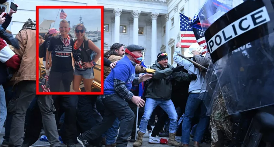 Video del disparo a una mujer en las protestas en el Capitolio de Estados Unidos.