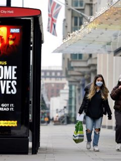 Una de las calles de Londres, que está en emergencia sanitaria por el coronavirus.