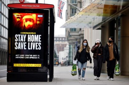 Una de las calles de Londres, que está en emergencia sanitaria por el coronavirus. 