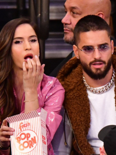 Natalia Barulich y Maluma , cuando aún estaban juntos.