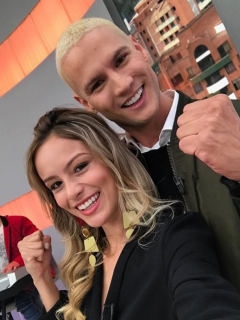 Foto de Carolina Guerra y David Arenas, a propósitos de fotos eróticas de ella en Onlyfans