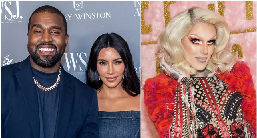 Foto de Kanye West, Kim Kardashian y Jeffree Star, a propósito de romance entre el rapero y el maquillador