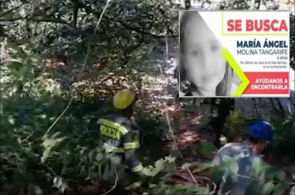 María Ángel Molina Tangarife, niña de 4 años hallada muerta en un río en Aguadas, Caldas.