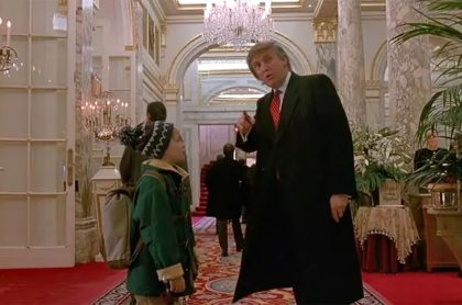 Donald Trump y Macaulay Culkin en 'Mi pobre angelito 2'