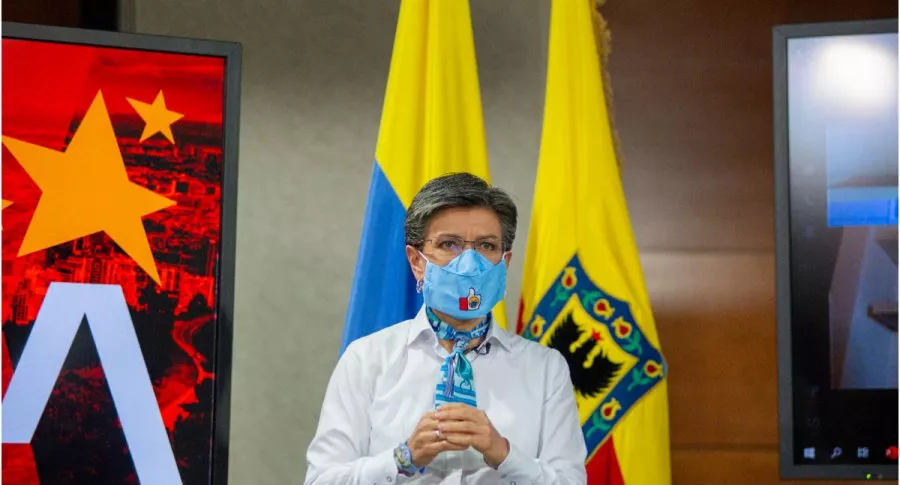 Claudia López, alcaldesa de Bogotá, durante el manejo de la pandemia en el 2020.