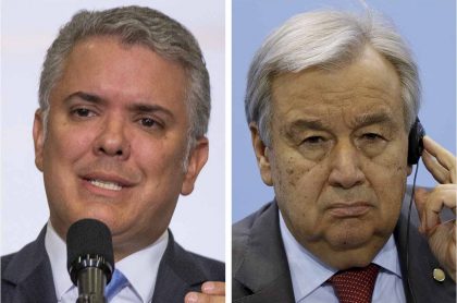 Iván Duque, presidente de Colombia, le pidió al Secretario General de la ONU, Antonio Guterres, que extienda el mandato de la misión de verificación del acuerdo de paz en Colombia.