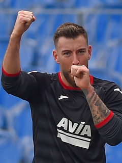 Sergi Enrich, del Eibar, condenado a dos años por difundir video sexual, cuando celebró un gol en la liga española contra el Real Sociedad, el 13 de diciembre de 2020.