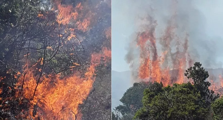Incendio en Tocancipá este 19 de enero.